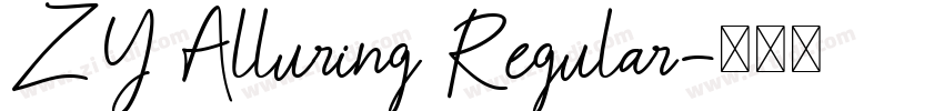 ZY Alluring Regular字体转换